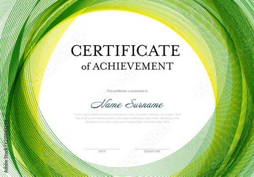 Modern certificate template