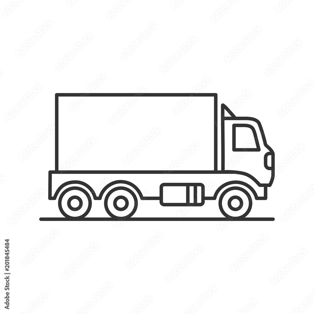Delivery truck linear icon Delivery truck linear icon
