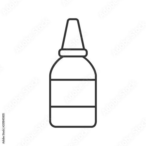 Eye or nasal drops linear icon