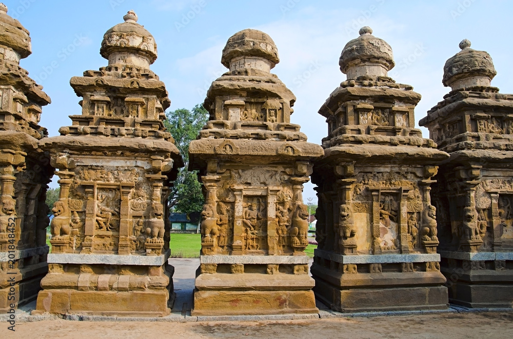 The kanchi Kailasanathar temple, Kanchipuram, Tamil Nadu, India.