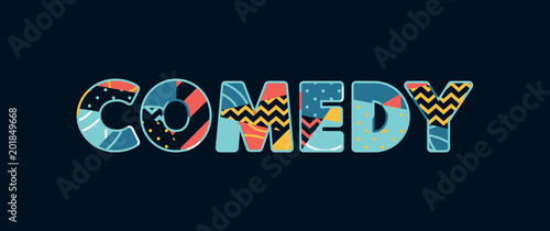 Comedy Concept Word Art Illustration