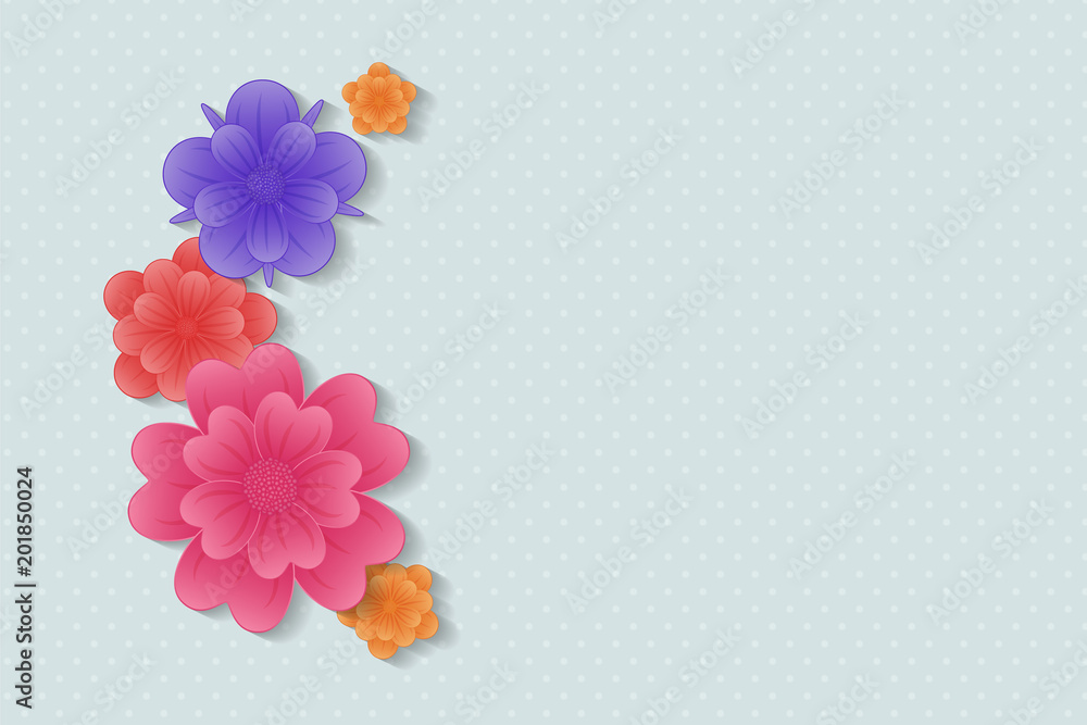 Background with flowers - template for Mother's Day. Vector. Background with flowers - template for Mother's Day. Vector.