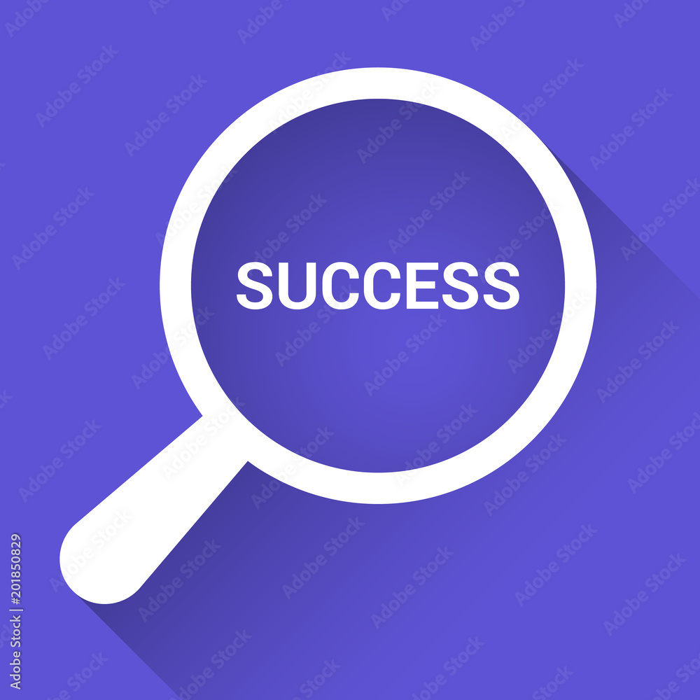 Business Concept: Magnifying Optical Glass With Words Success Business Concept: Magnifying Optical Glass With Words Success