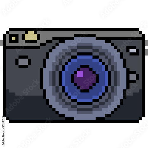 vector pixel art camera