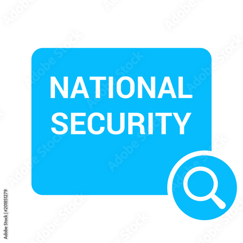 Safety Concept: Magnifying Optical Glass With Words National Security