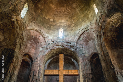 Interior of Jvari Monastery near Mtskheta town in Georgia