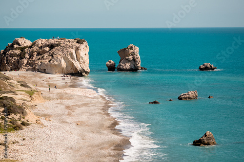 Rock of Aphrodite in Cyprus photo