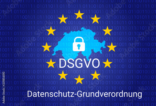 dsgvo - german Datenschutz-Grundverordnung. gdpr - General Data Protection Regulation. vector illustration