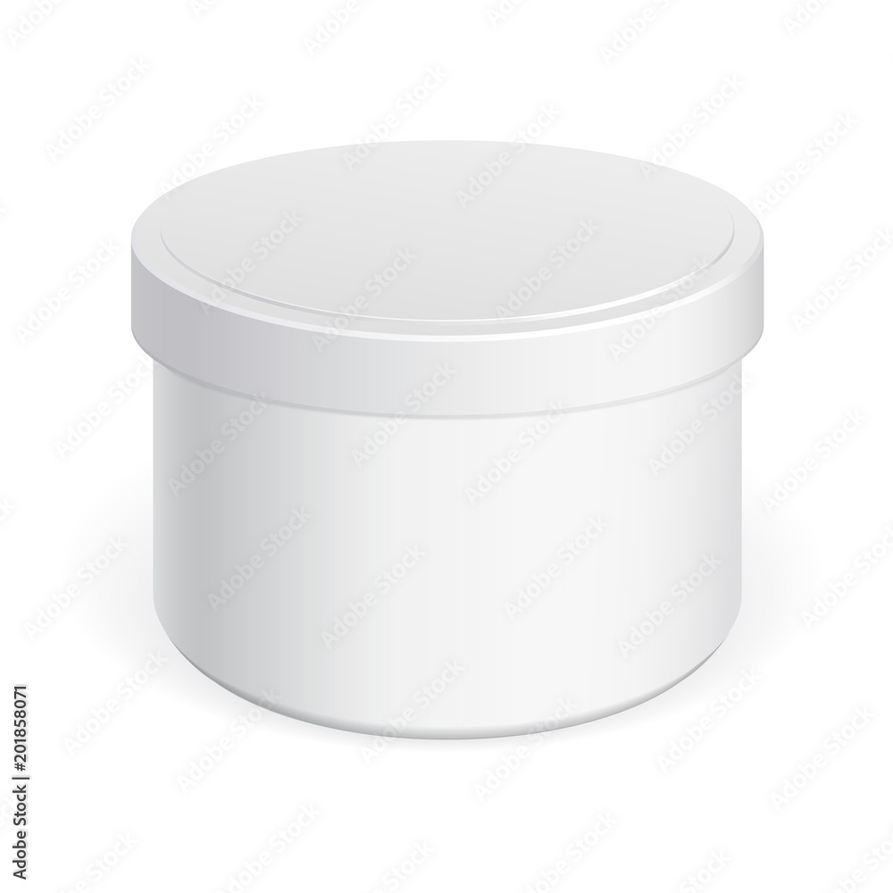 Plastic can with a lid. Plastic can with a lid.