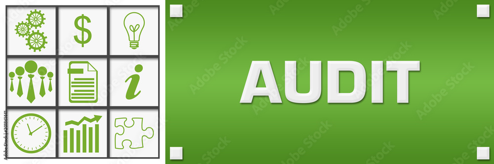 Audit Green Business Symbols Grid Left Audit Green Business Symbols Grid Left