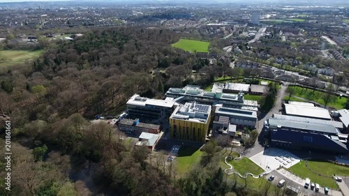 Aerial footage of the Centre of Virus Research, Mary Stewart Building, Jarrett Building and others. photo