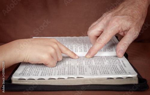Quadro em tela Studying the Word of God