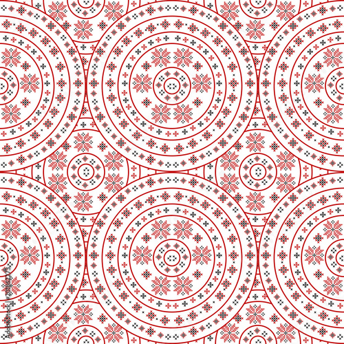 Handmade background with traditional ornament