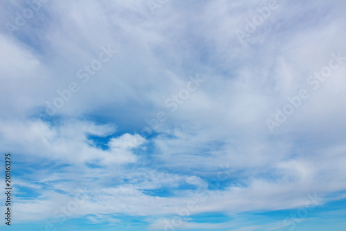 Background with blue sky and white clouds. Sky background