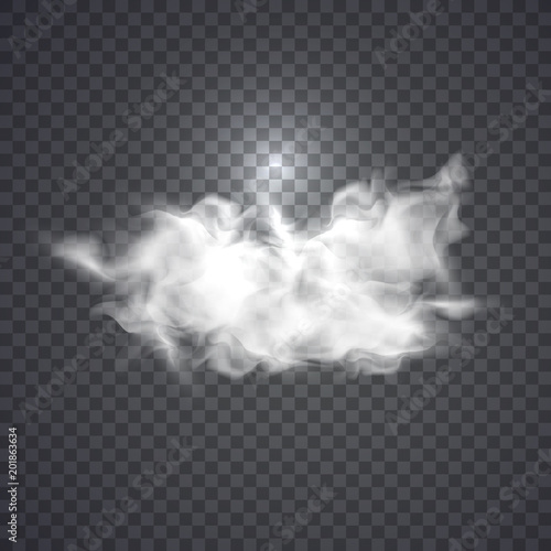 Transparent clouds. Illustration isolated on background. Graphic concept for your design