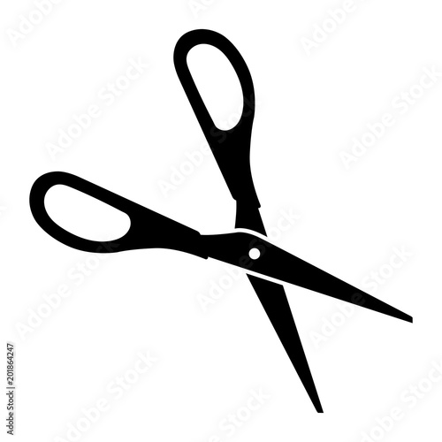 Scissors on a white background