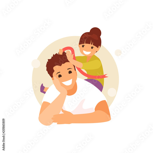 Dad and daughter