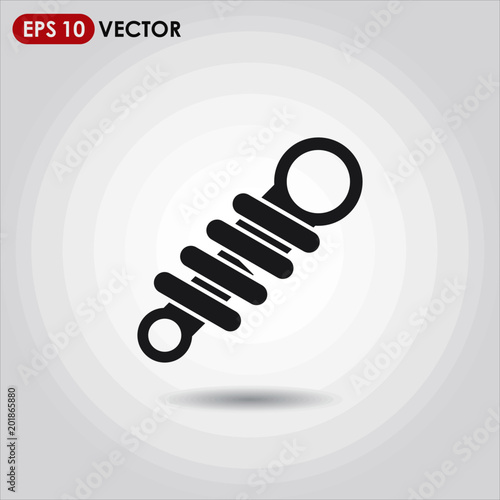 shock absorber single vector icon on light background