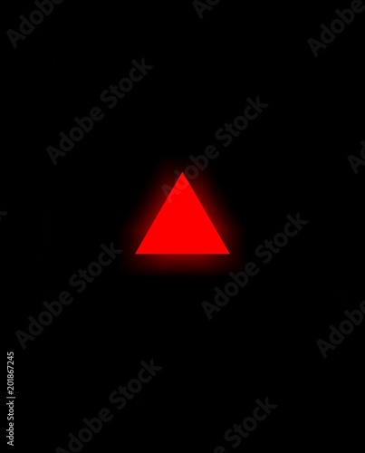 Free Download Red triangle stock market up icon on a black background.  - GFXLoad