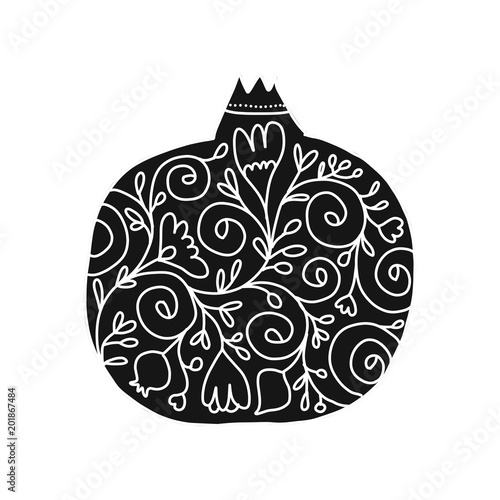 Pomegranate ornate, sketch for your design