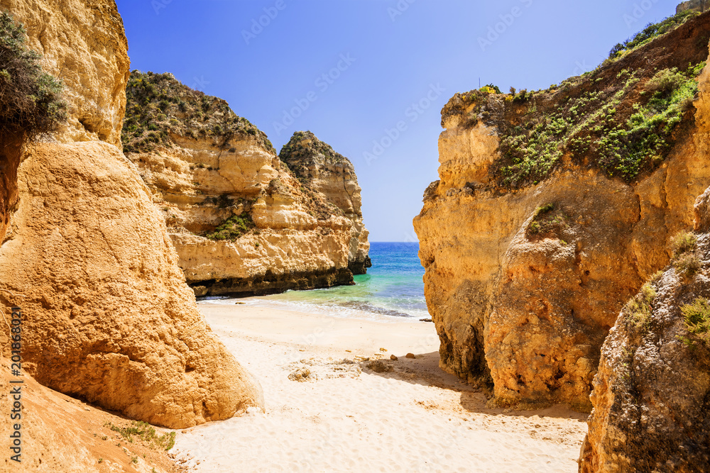 Algarve, Portugal, beautiful beach near Lagos town