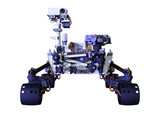 3D Rendering Mars Rover on White