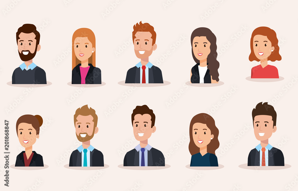 business people group avatars characters vector illustration design business people group avatars characters vector illustration design