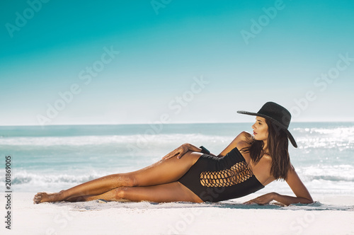 Fashion woman relax at beach