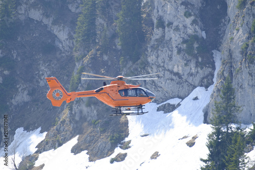 Mountain rescue helicopter