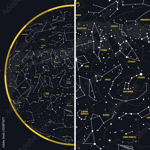 4171936 Night Sky with Constellations.