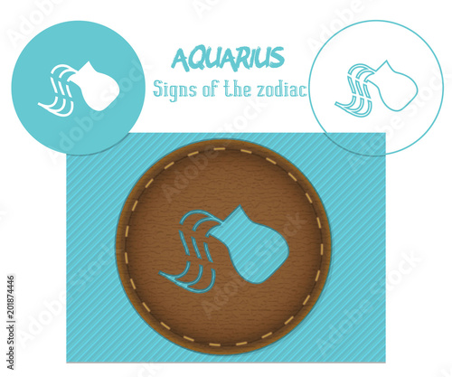 
Aquarius. Signs of the zodiac. Laser cutting. Can be applied to wood, metal, leather, paper, cardboard, plastic