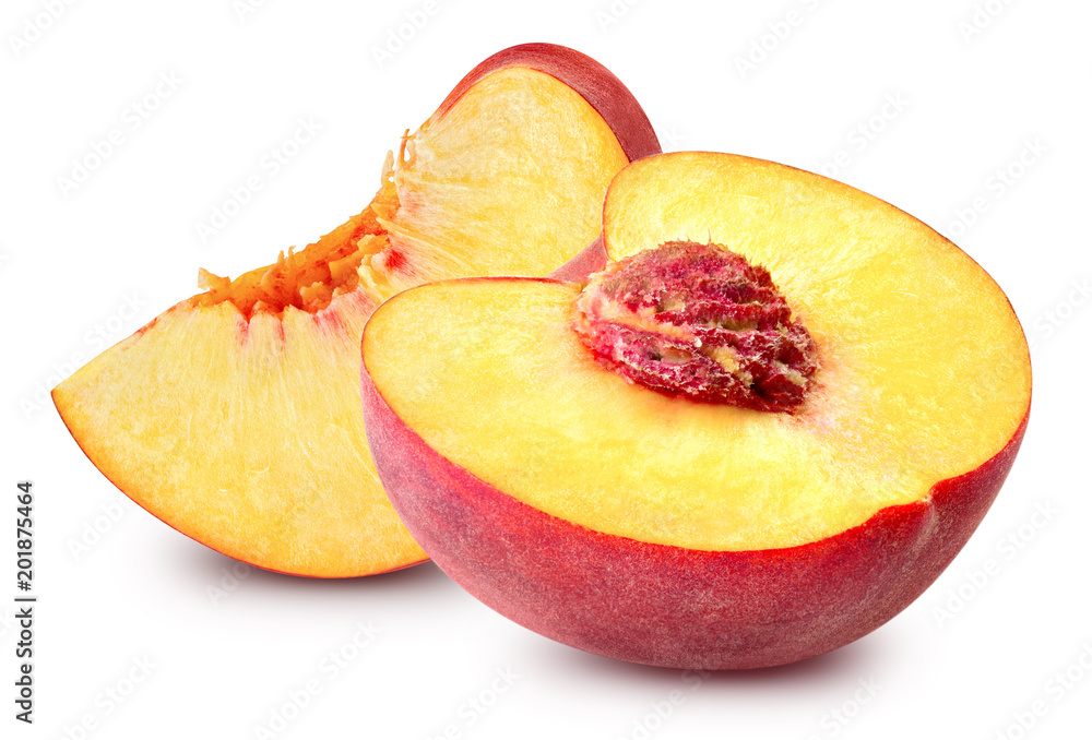 peach fruits Isolated peach fruits Isolated