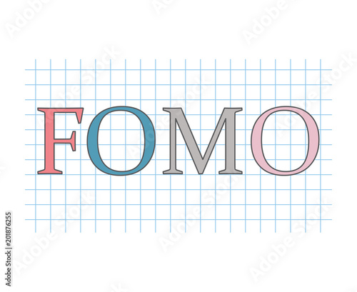 FOMO (fear of missing out) concept- vector illustration