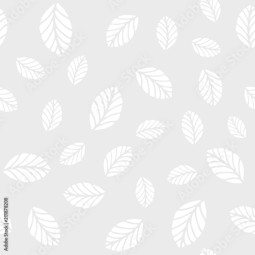 Vector seamless pattern with mint leaves