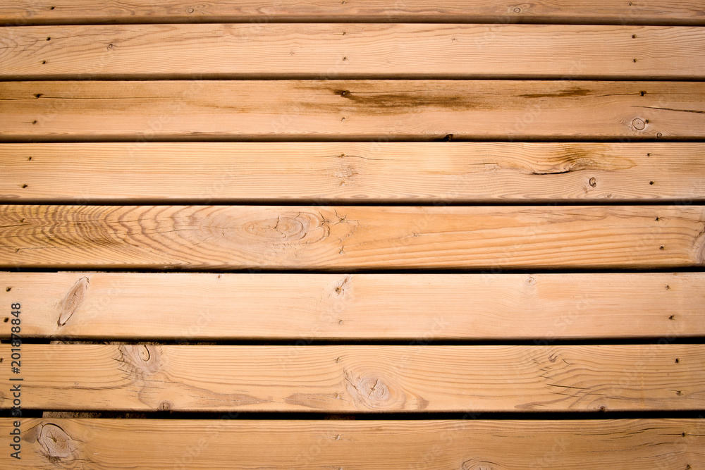 Fototapeta premium Brown old wood texture with knot background