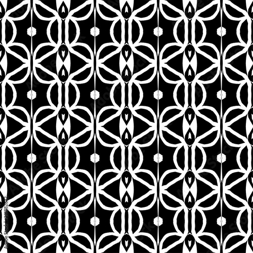 Seamless decorative pattern in a black - white colors