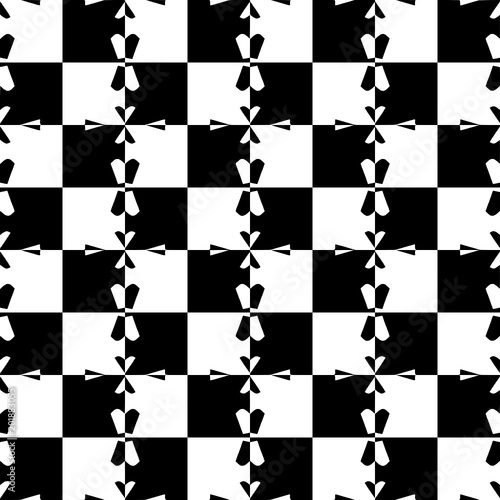 Abstract geometric seamless pattern with a decorative chess cell