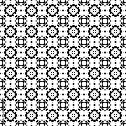 Openwork seamless pattern in a black and white colors