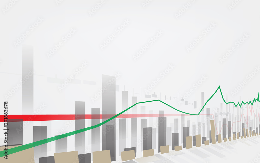 Business candle stick graph chart of stock market investment trading on white background design. Bullish point, Trend of graph. Vector illustration Business candle stick graph chart of stock market investment trading on white background design. Bullish point, Trend of graph. Vector illustration