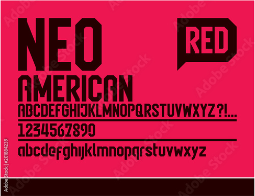 Modern font and alphabet vector. Easy-to-read font to Use in Print and advertising posters.