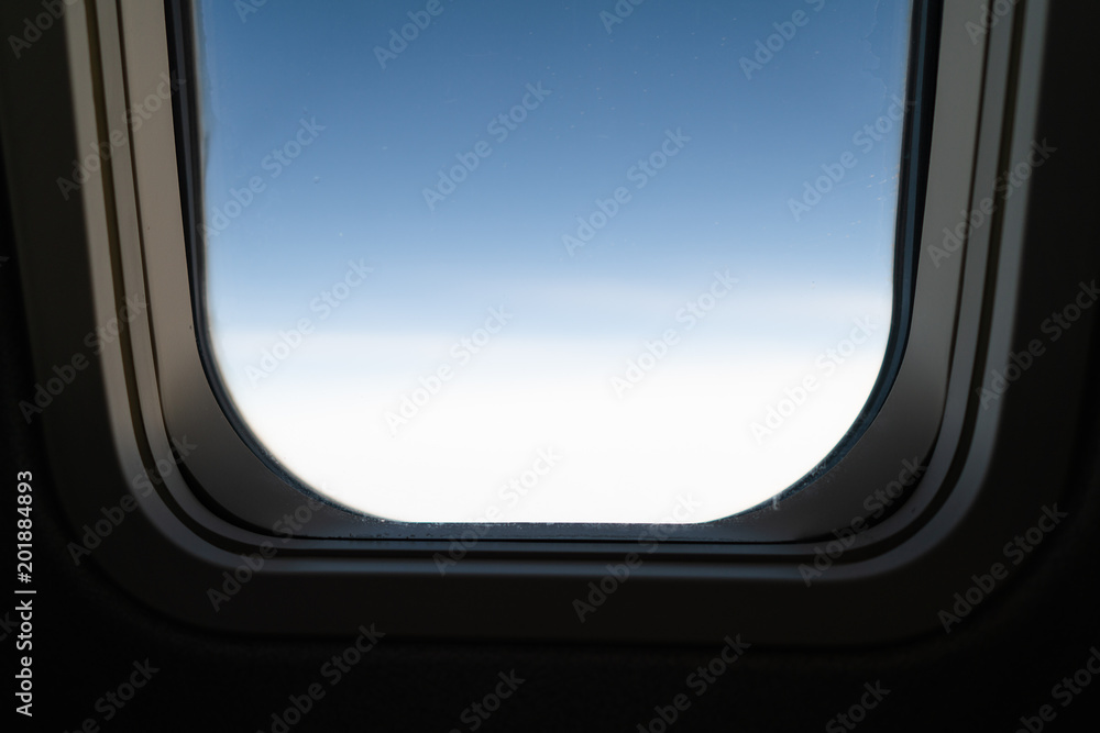 Travel by plane, outside the aircraft window Travel by plane, outside the aircraft window