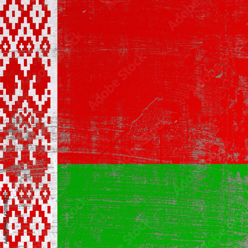 scratched Belarus flag