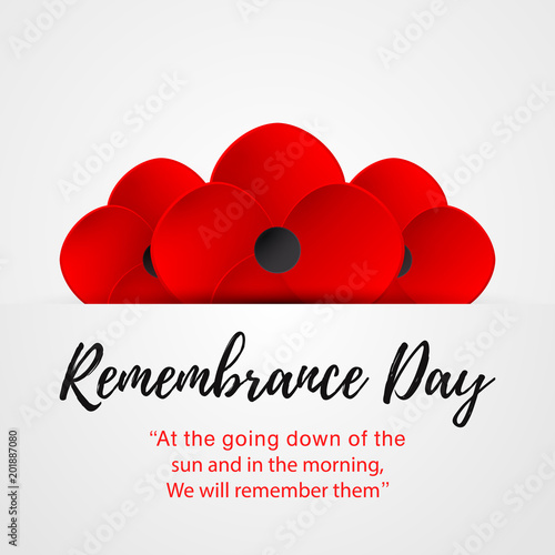 Remembrance Day vector card.