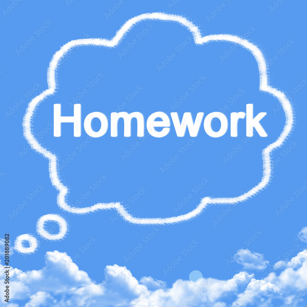 Homework cloud shape