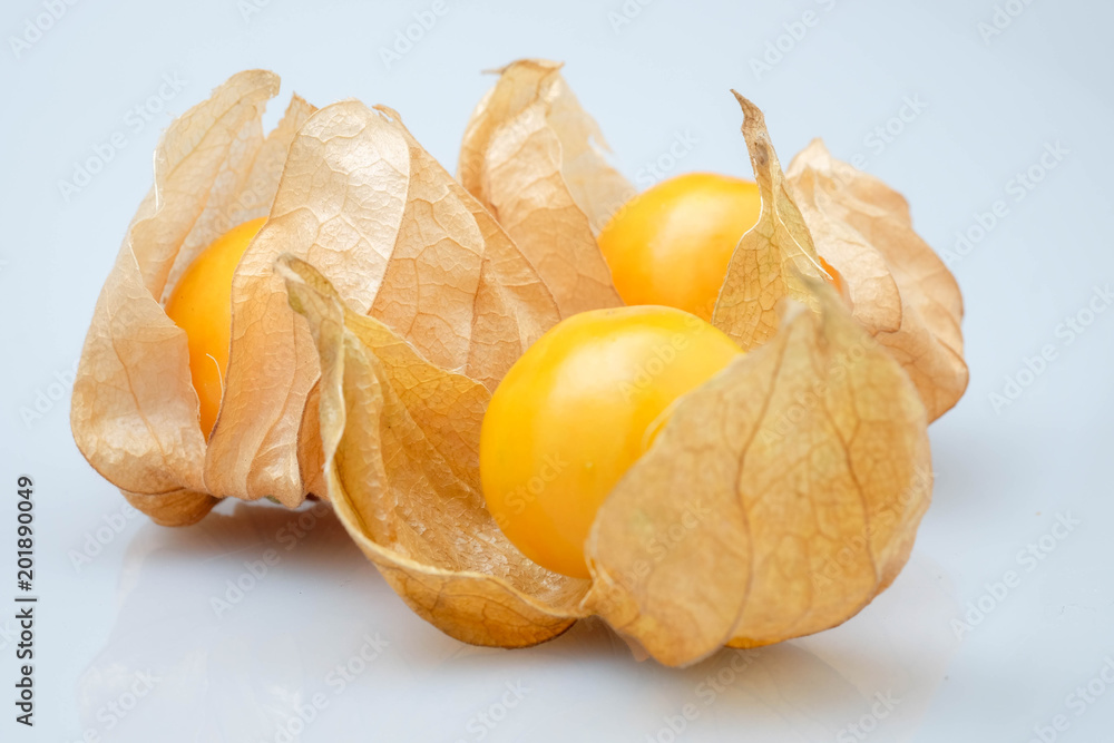 Cape gooseberry fruit , physalis isolated on white background Cape gooseberry fruit , physalis isolated on white background