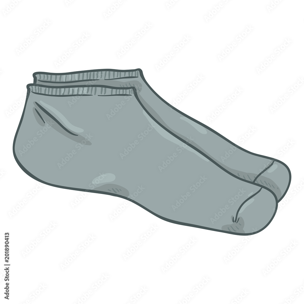 Vector Cartoon Short Gray Socks Vector Cartoon Short Gray Socks