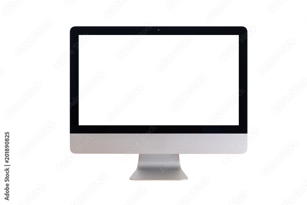 All in one computer on white background isolated All in one computer on white background isolated