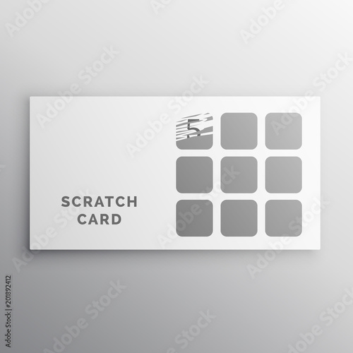 scratch card vector mockup template
