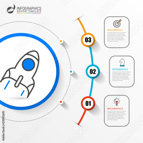 Infographic design template. Business concept with 3 steps