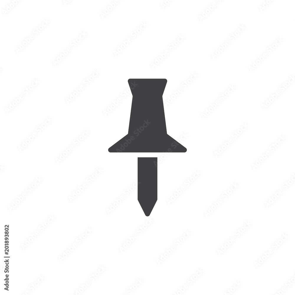 Push pin vector icon. filled flat sign for mobile concept and web design. thumbtack simple solid icon. Symbol, logo illustration. Pixel perfect vector graphics Push pin vector icon. filled flat sign for mobile concept and web design. thumbtack simple solid icon. Symbol, logo illustration. Pixel perfect vector graphics